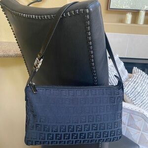 FENDI Zucchino Monogram Pochette Mini Shoulder